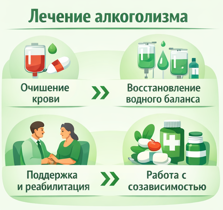 лечение алкоголизма в Арске этапы